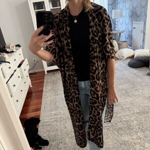 Leopard Print Kimono Cardigan